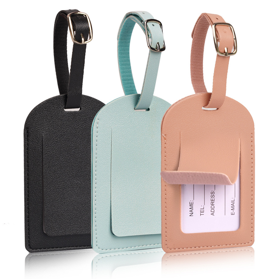 Travel Accessories Plane - Women Men Luggage Tags PU Leather