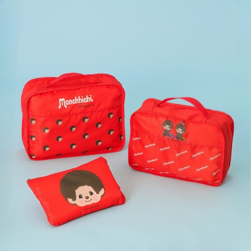 Travel Accessories Set - 3pcs/set Monchhichi Cartoon Storage Bag Portable