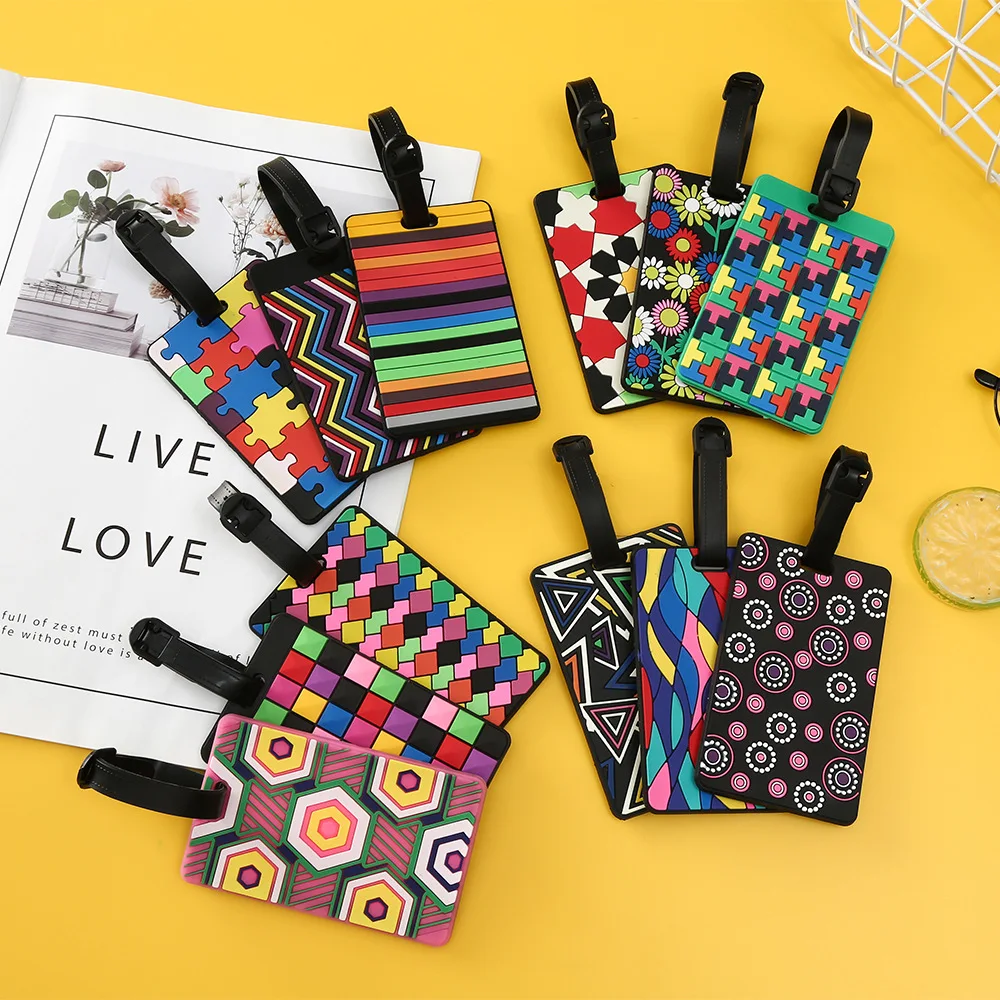 Travel Accessories Pack - 1PCS Geometric Luggage Tags Suitcase ID