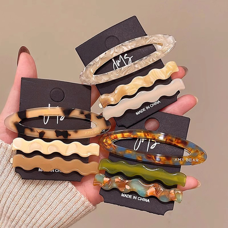 Travel Accessories Pack - Hair Clip 3 Pack Acetate Sturdy