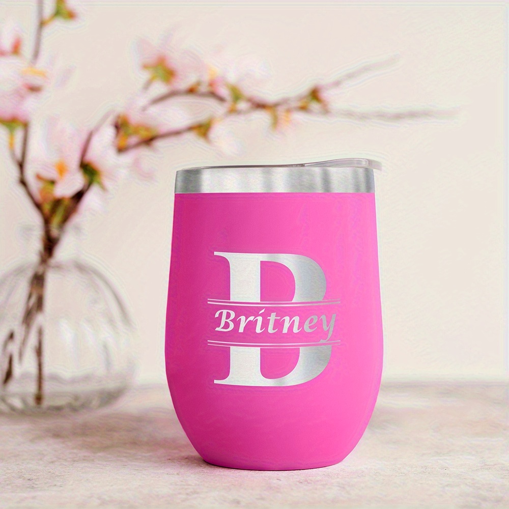 Portable Travel Kettle - Personalized Monogram Name Wine Tumbler, Custom