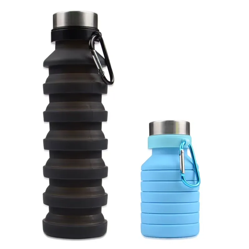 Water Bottle Collapsible - Que Collapsible 800ML Water Bottles Designed