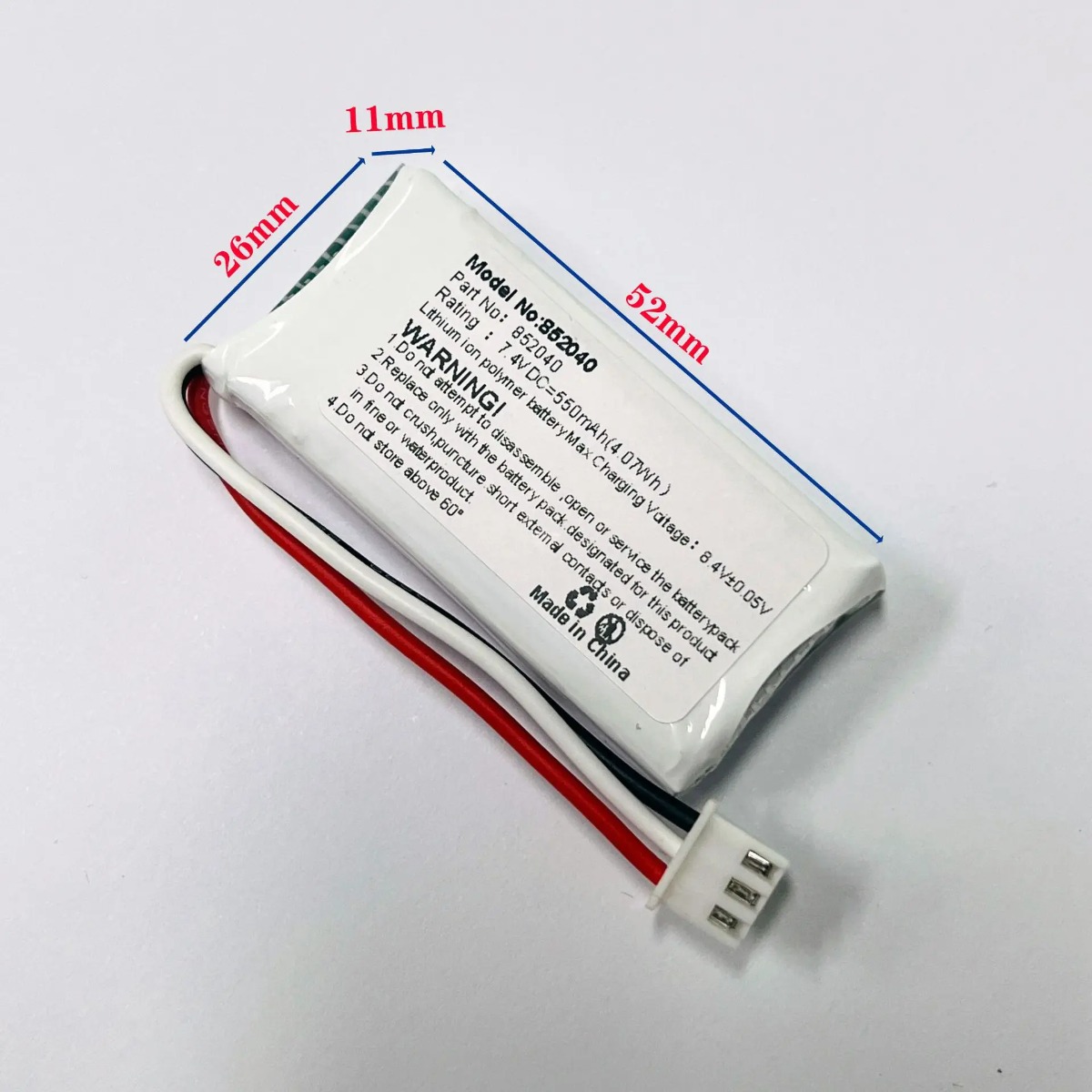 440mAh/550mAh 2S 7.4V 25C Lith - огляд і ціна Xiaomi Travel Accessories
