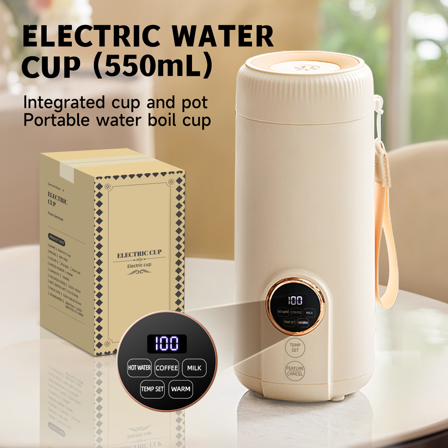 New Smart LED Digital Display  - огляд і ціна Portable Travel Kettle
