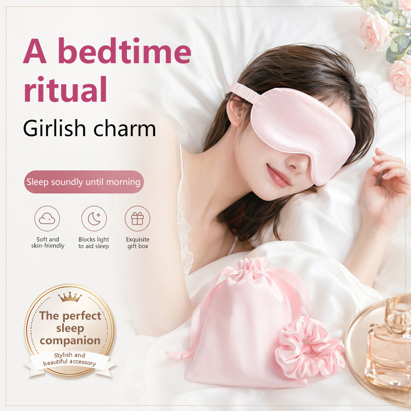 Silk Eye Mask 3Pcs Set Light B - огляд і ціна Travel Accessories Set