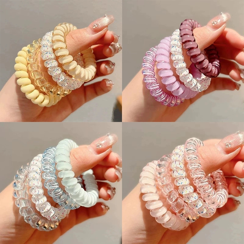 4pcs/set Spiral Hair Ties Purp - огляд і ціна Travel Accessories Set