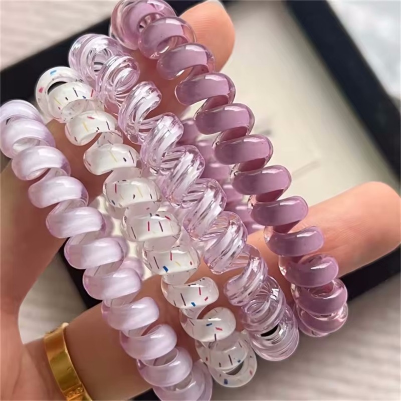 4pcs/set Spiral Hair Ties Purp - огляд і ціна Travel Accessories Set