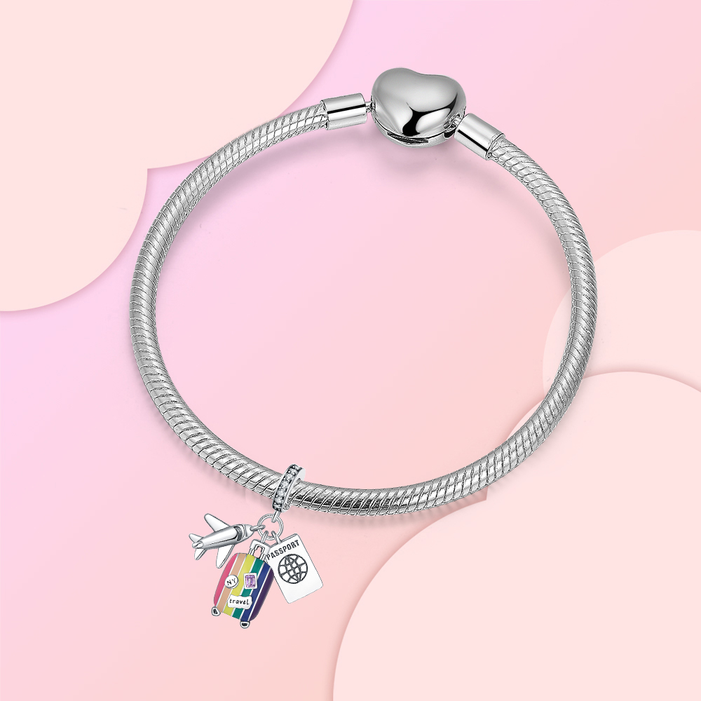 925 Sterling Silver Charm Trav - огляд і ціна Travel Accessories Plane