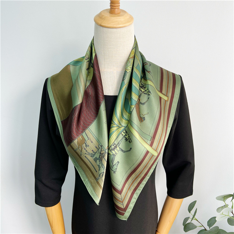 65CM Green Silk Scarf Luxury D - огляд і ціна Travel Accessories To Gift