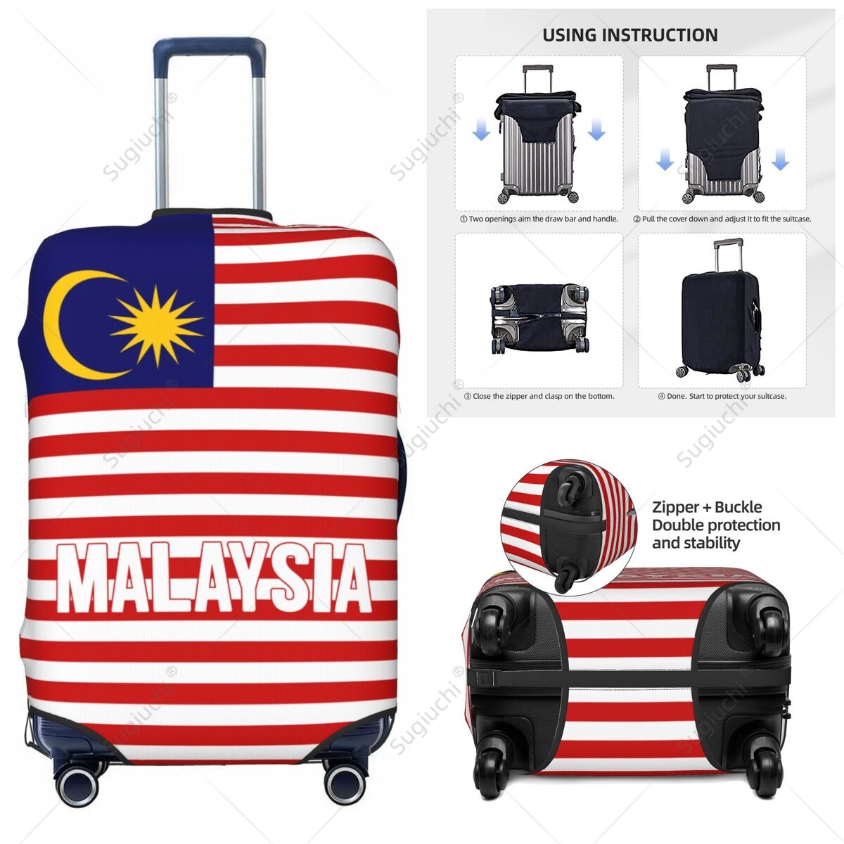 Malaysia Flag Luggage Cover Su - огляд і ціна Travel Accessories Malaysia