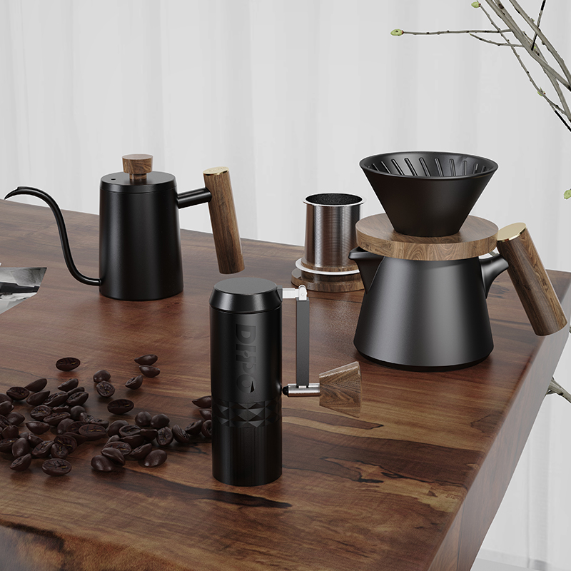 DHPO Luxury Coffee Kit Set wit - огляд і ціна Portable Travel Kettle