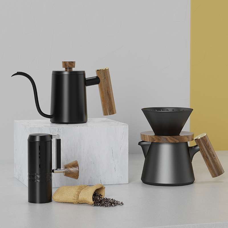 DHPO Luxury Coffee Kit Set wit - огляд і ціна Portable Travel Kettle