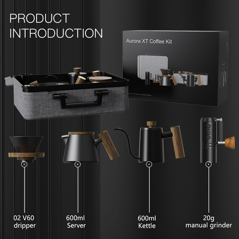 DHPO Luxury Coffee Kit Set wit - огляд і ціна Portable Travel Kettle